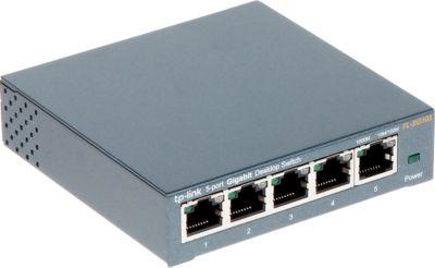 Netzwerkswitch TP-Link TL-SG105, 5 x RJ45 Ports, 10/100/1000 Mbit/s, Duplex-Modus, Autoabstimmung, Flusskontrolle, B 99,8 x T 98 x H 25 mm