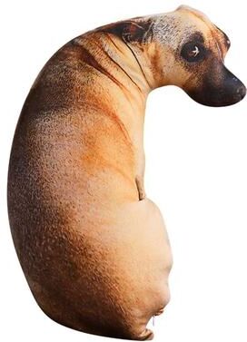 Discount Dollar Deals Lifelike Animal Dog Printed Throw Pillow, Cute Bend Dog Head Cosplay, Funny Toy Cushion For Home, Children Favorite d
