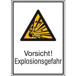 SAFETYMARKING Warn-Kombischild Vorsicht! Explosionsgefahr Aluminium (B x H) 131 mm x 185 mm ISO 7010 1 St. 11.0404