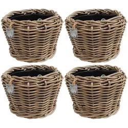 Pflanzkorb Pflanzentreppe 4tlg Rattan Korb Pflanzkübel