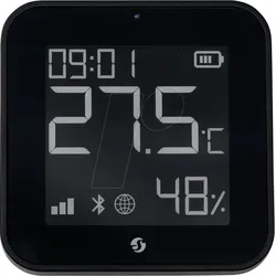 SHELLY B HTD ZBB - Shelly BLU H&T Display ZB, schwarz