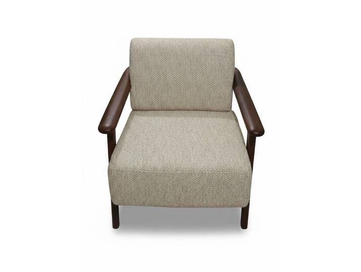 JVmoebel Sessel Design-Sessel mit geraden Holzarmlehnen Sofort (1x Sessel)