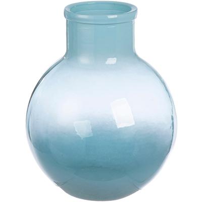 Tischvase GILDE "Vase bauchig "Novelle", blau, B:29cm H:59cm T:29cm Ø:29cm, Glas, Vasen