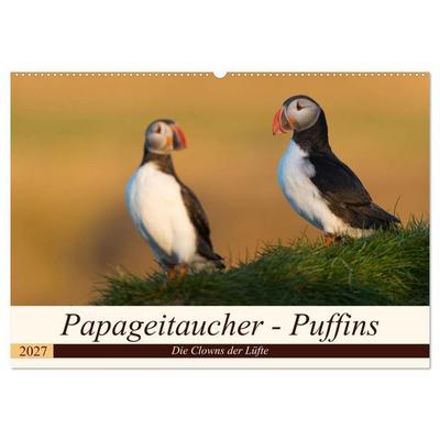 Papageitaucher - Puffins (Wandkalender 2027 DIN A2 quer), CALVENDO Monatskalender