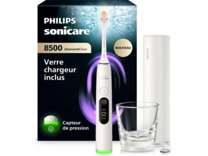 Philips - Brosse À Dents Électrique Sonicare Série 8500 Hx8513/11 Blanche