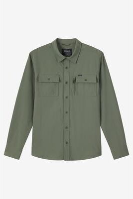 O'Neill s Trvlr Cordura® Long Sleeve Shirt in Dark Olive, Size 2XL, Elastane/Polyamide/Rubber