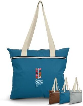 Sac shopping isotherme personnalisable polyester PEVA chocolat