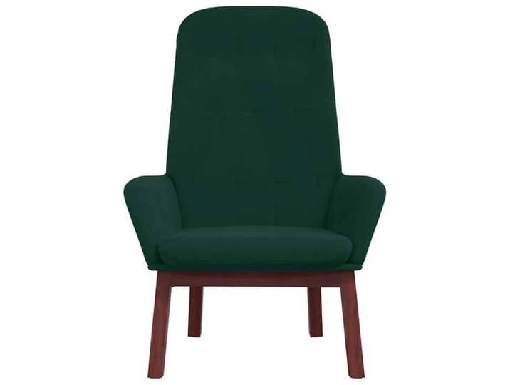 VIDAXL(1412)Chaise de relaxation Vert foncé Velours Fauteuil de lecture