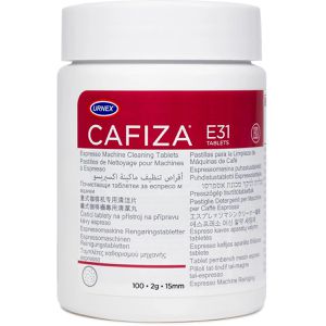 Urnex Reinigungstabletten Cafiza E31, für Espressomaschinen, 100 Tabletten