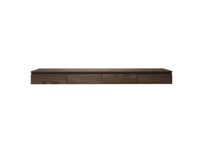 Selsey Tv-Lowboard Bemmi Slim 4-türig, Holzoptik Walnuss Wisconsin, 200 cm, Dunkelbraun, Holzwerkstoff, Rechteckig, 200x18.2x31.6 cm, Wohnzimmer, TV Möbel, Lowboards, Lowboards stehend