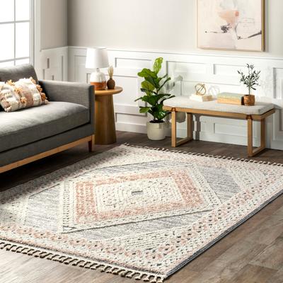 Nuloom Acacia Raised Diamond Tasseled Area Rug