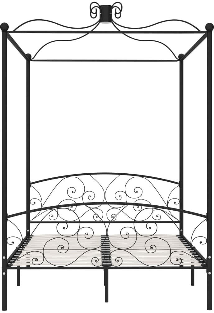 Marlow Home Co. Rocky Metal Bed black 90 x 200 cm