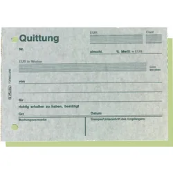 herlitz Formularbuch Quittungsblock A6 VE=2x40 Blatt