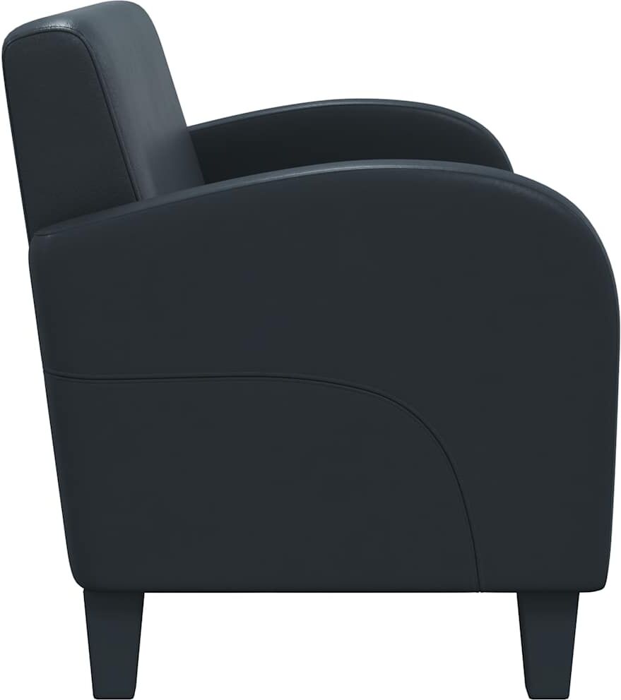vidaXL Canapé à 2 places Cuir synthétique Noir