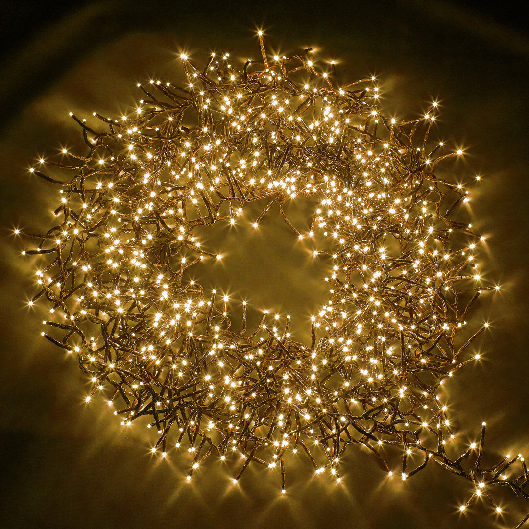 The Seasonal Aisle NETTA Cluster Fairy Christmas Lights - 2000 LED / 24M Lit-Length Warm White 1cm H X 2,400cm L X 1cm D