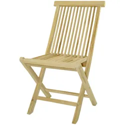 VCM, Gartenstühle, Stuhl Teak Holz klappbar Holzstuhl Klappstuhl Gartenstuhl unbehandelt