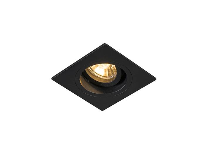 Spot encastrable intelligent noir carré avec Wifi GU10 - Chuck