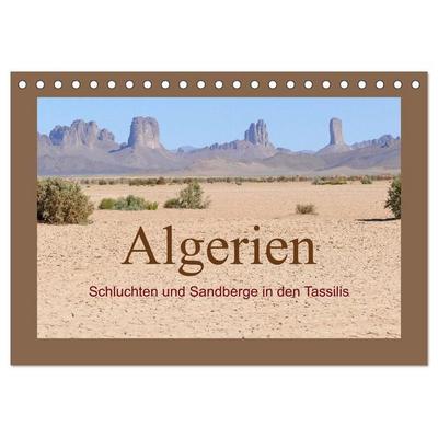 Algerien - Schluchten und Sandberge in den Tassilis (Tischkalender 2027 DIN A5 quer), CALVENDO Monatskalender