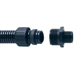 ABB ASF28/M25/A/BL Verschraubung, gerade, NC28, feststehendes Außengewinde M25, Polyamid 66, 7TCA296000R1692 ASF28M25ABL  - 10 Stück
