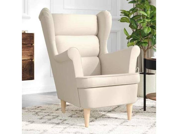 Fauteuil blanc 74x84x100 cm lin fauteuil relax fauteuil de salon chaise de chambre à coucher chaise longue 4016907