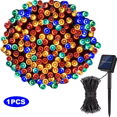 Inspire Curations 12M 100 LED Solar Fairy String Lights multicolor