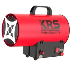 KRS HG15 Gas-Heißluftgenerator-Leistung kW 15-Stromversorgung V/Hz220-240/50-Brennstoffverbrauch kg/h1,09-Luftdurchsatz m3/h 320-Komfortbereich m2150