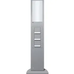 Energiesäule mit Lichtelement, Höhe 769 mm (alu)