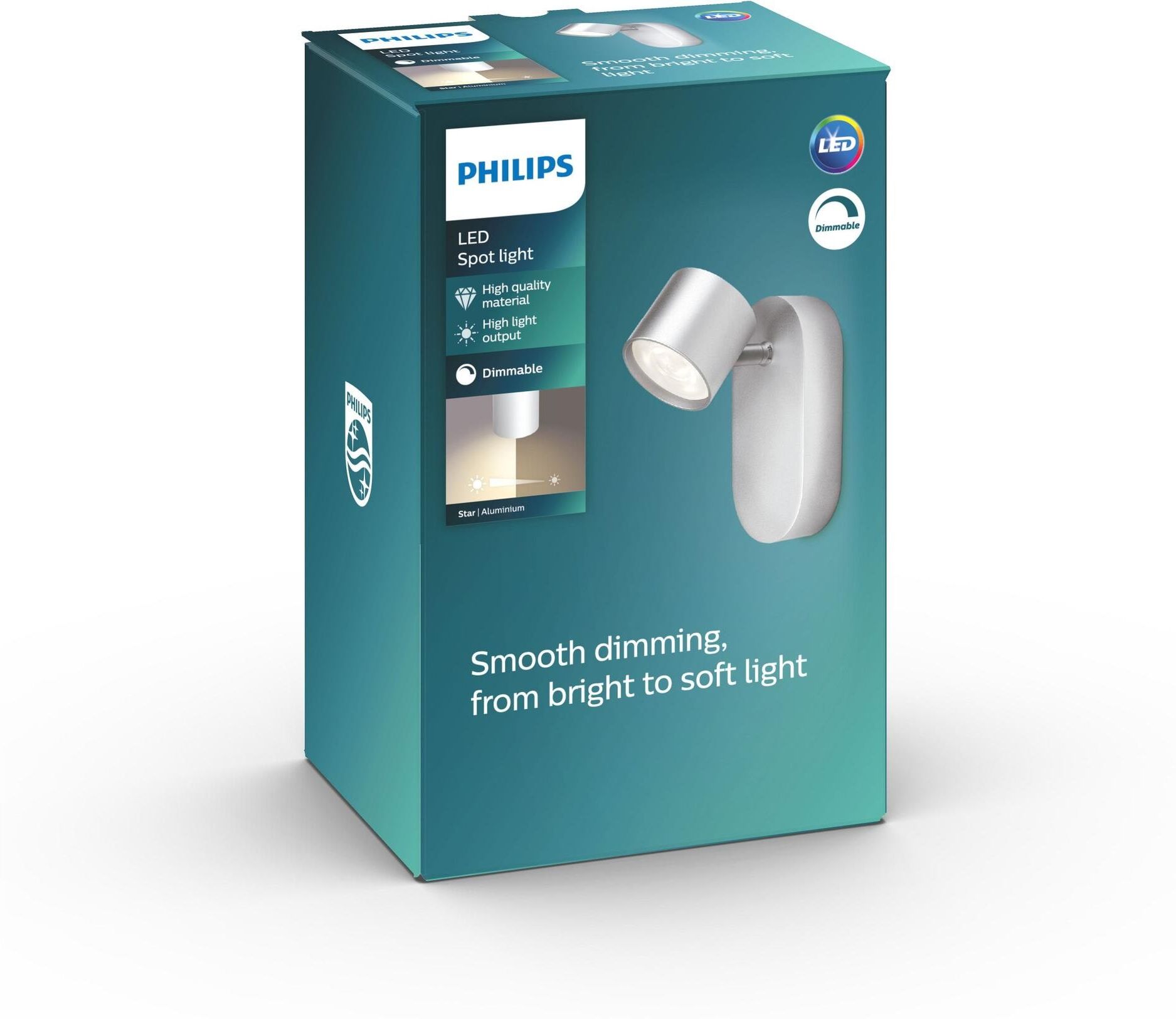 Deckenspot PHILIPS "Star, 45050 W, 500", silber (silberfarben), 1, Leuchten, Deckenspot silberfarben 1