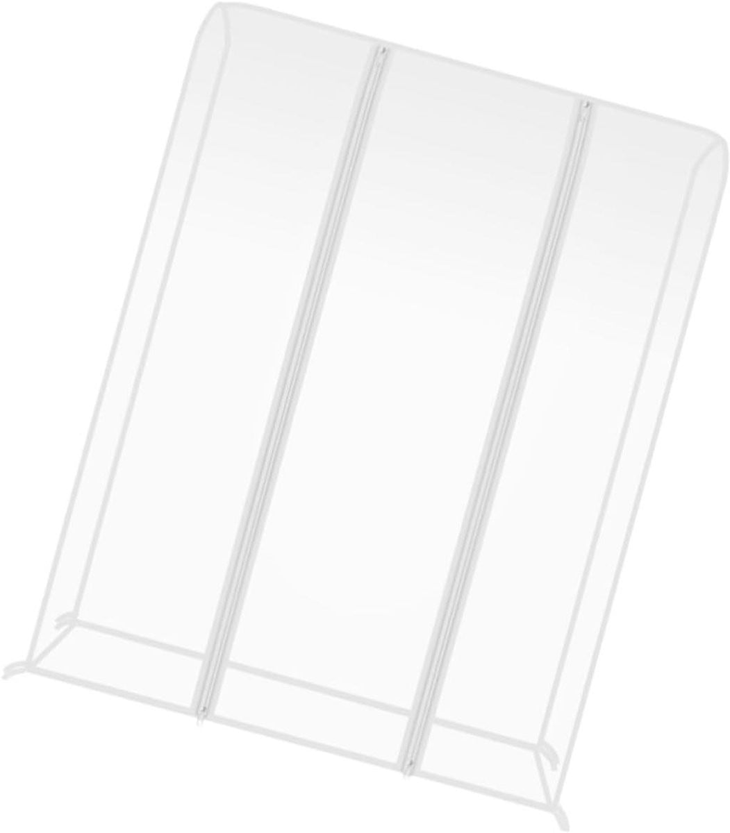Witte kledinghoes voor kledingrekken met dubbele staafstructuur, 150 cm