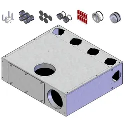 Helios, Zubehör Belüftungstechnik, Apparatebau FlexPipe Multi-Verteilerkasten FRS-MVK 4+1-75/125