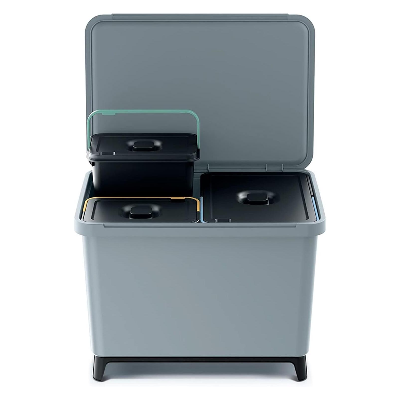 GCS Keden Abfallbehälter Systema 23L + 2x10L - Glattes Grau (43 l) (39451476)