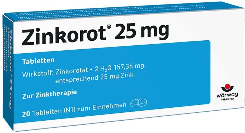 Zinkorot 25 Mg Zink Tabletten