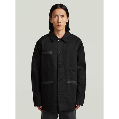 Outdoorjacke G-STAR "MN Selvedge Jacke", Herren, Gr. XS, schwarz (raw denim), Obermaterial: 100% Baumwolle, Jacken Outdoorjacke
