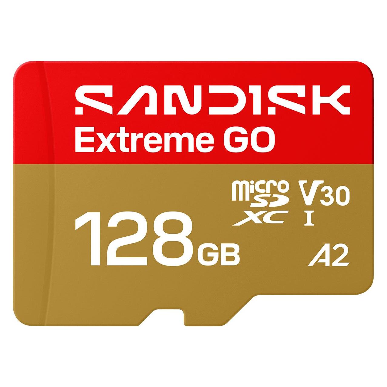 Sandisk Extreme Go (128 GB, microSDXC, U3, UHS-I) (SDSQXGN-128G-GN6MN)