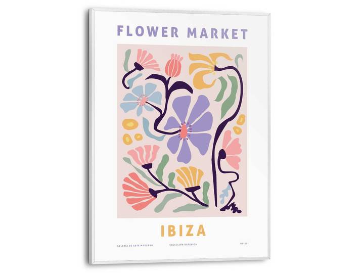 Poster REINDERS Flower Market , bunt (farbe bild(er): bunt), B:30cm H:40cm T:1,6cm, MDF, Bilder, Poster