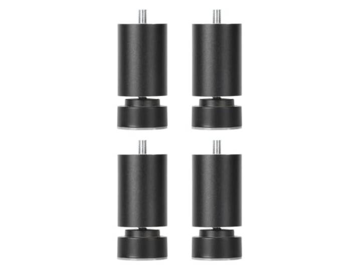 KJBDQQH Verstellbare FüßE 4 Stück Sofabeine M10-Gewinde, Bettrahmen, Legierung, verstellbar, robuste Möbelstütze(Black 18cm)