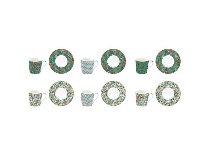 Easy Life Coffee Mania 6er Espr.-tasse m. Untert. Floral Fantasy 100ml - Material: Porzellan - 903