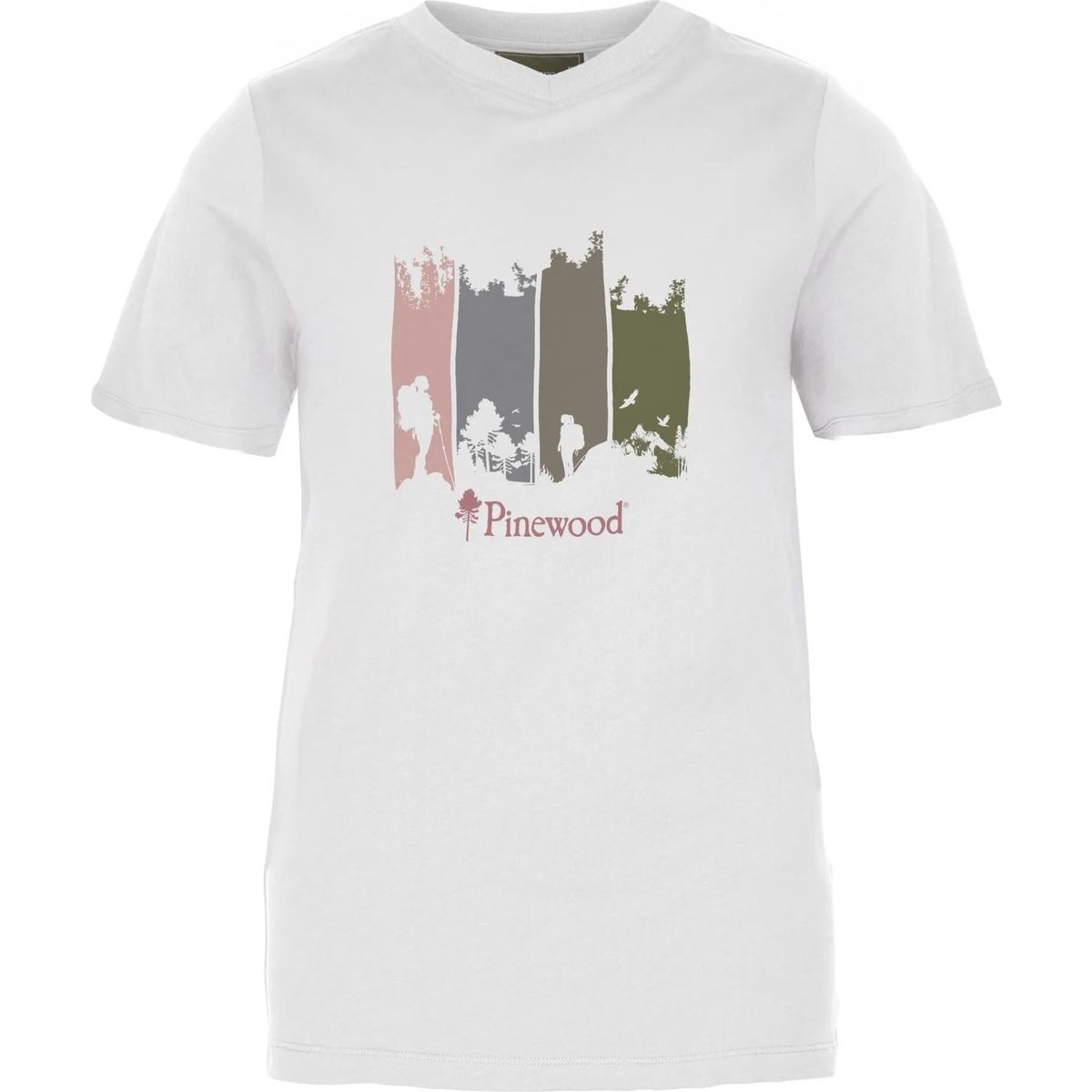 Pinewood Finnveden Recycled Outdoor Women T-shirt white melange adventure (622) S 1-34490622005
