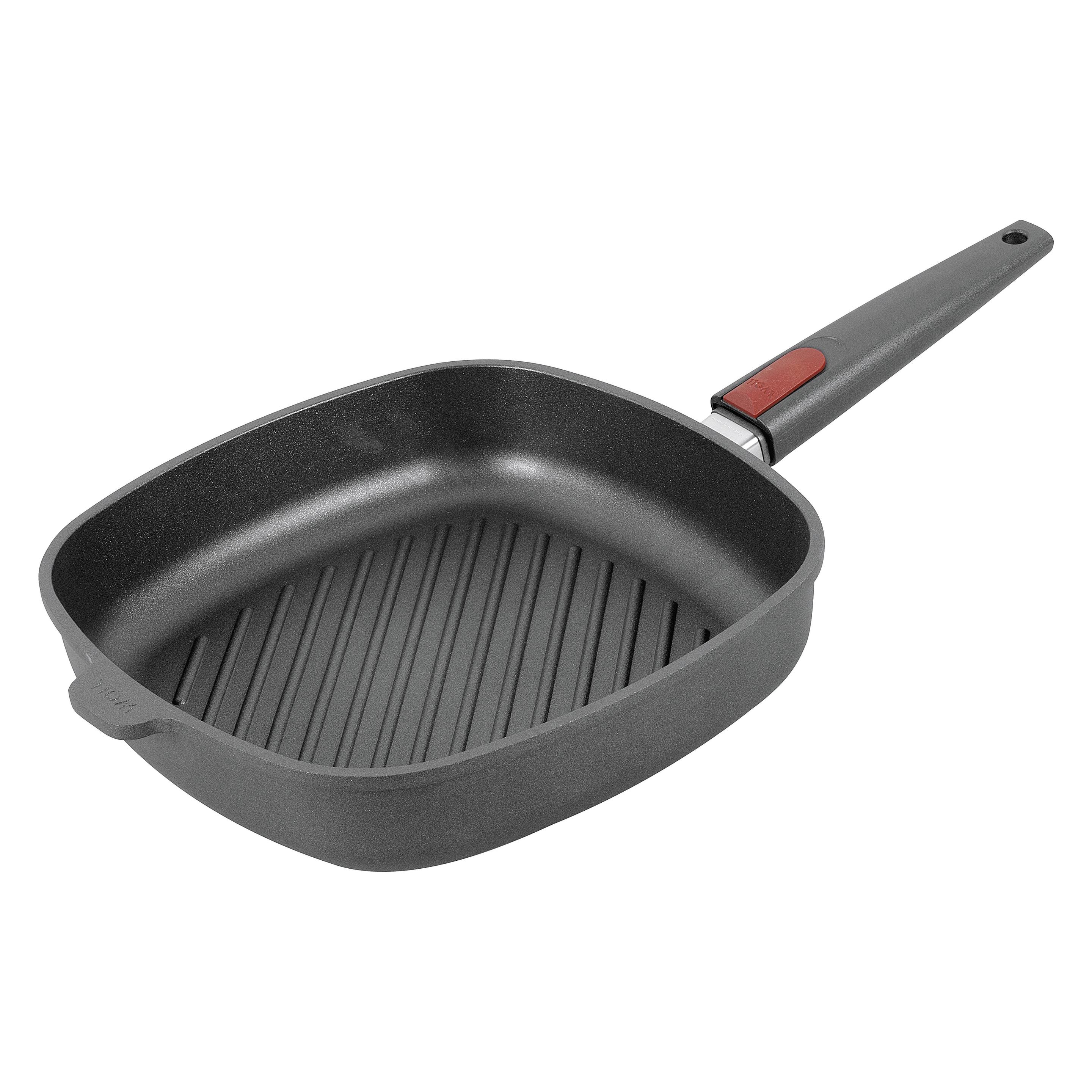 Woll 1628-1N Pfanne Grillpfanne Quadratisch (Grillpfanne, Aluminiumguss, 28 x 6.50 cm) (1628-1N)