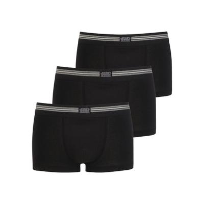 Trunk JOCKEY "Cotton Stretch", Herren, Gr. M, schwarz, Single Jersey, Obermaterial: 95% Baumwolle, 5% Elasthan, unifarben, Unterhosen, mittlere Bundhöhe