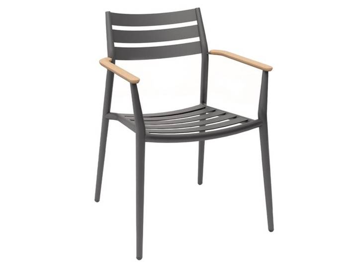 Solpuri Pia Stapelsessel Aluminium Dunkelgrau