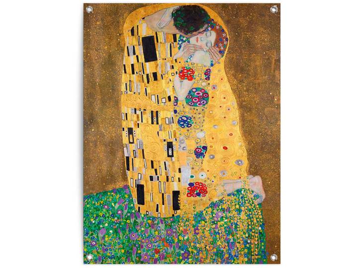 Poster REINDERS Der Kuss , gelb (farbe bild(er): gelb), B:60cm H:80cm T:0,1cm, Leinwand, Bilder, Poster