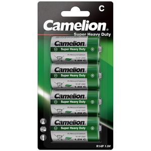 Camelion Batterien Super Heavy Duty, Zink-Kohle, 1,5V, C / Baby / R14, 4 Stück