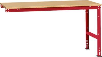 Manuflex Ansatztisch UNIVERSAL Standard, Tischplatte Multiplex, 1750x1000, rubinrot