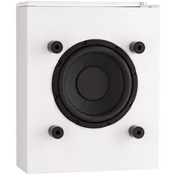 auna Linie 501 Slim Subwoofer Bass Reflex aktiv 60 W RMS 50 - 100 Hz 4 Ohm Weiß