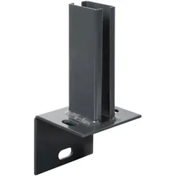 Alberts® Pfostenträger L-stein zum Aufschrauben für Zaunpfosten Doppelstabmatten 60 x 40 mm Anthrazit