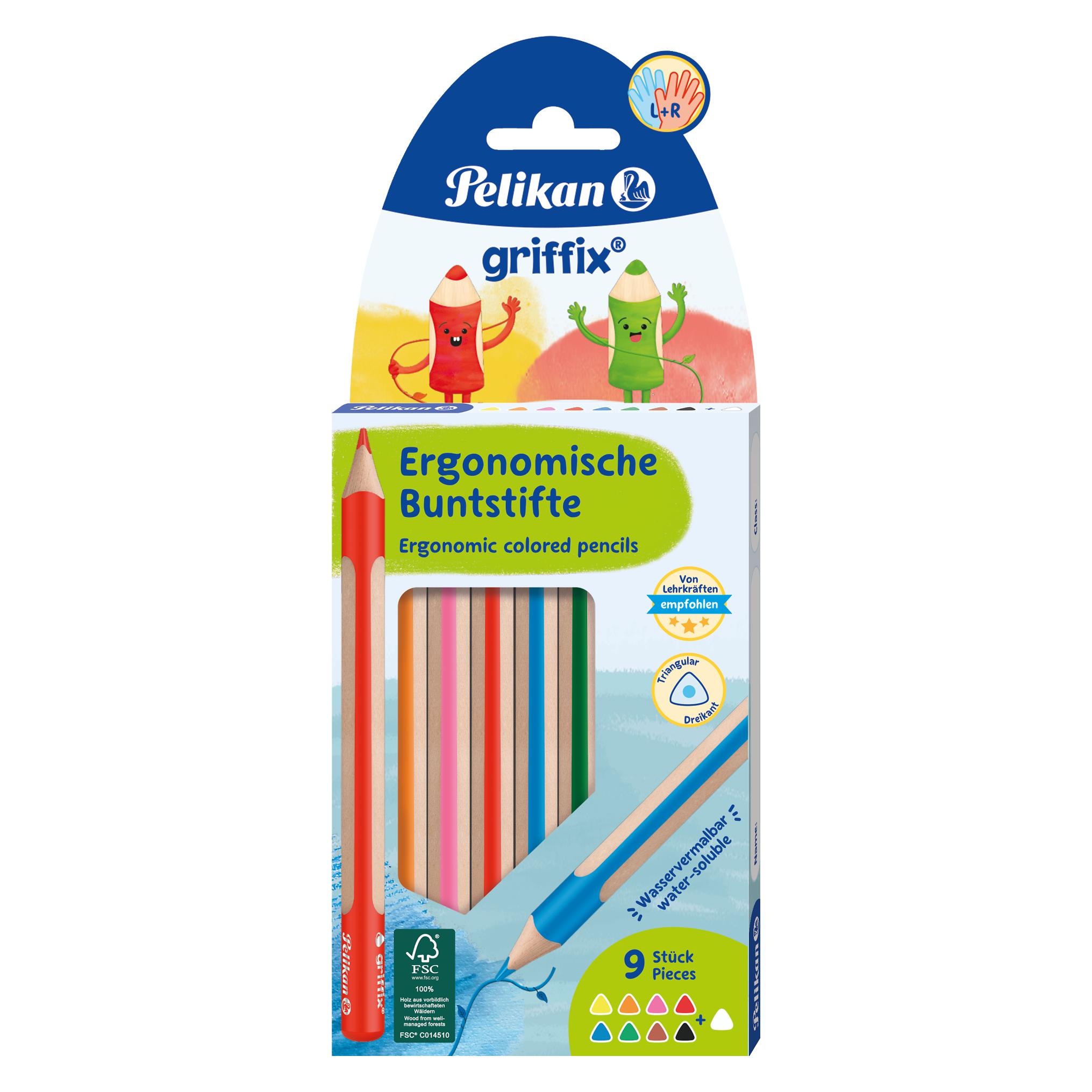 Pelikan Dreikant-Buntstifte griffix, 9er Kartonetui (9x) (700856)
