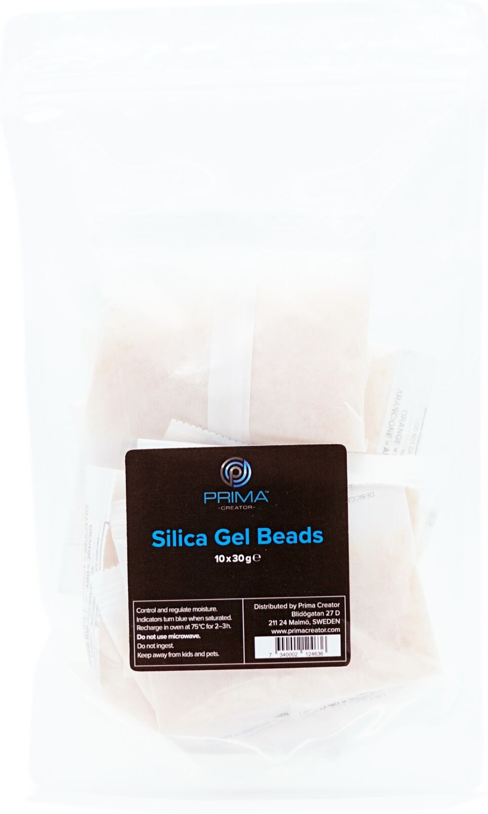 PrimaCreator Silica Gel Pack - Multi Use 10 x 30g