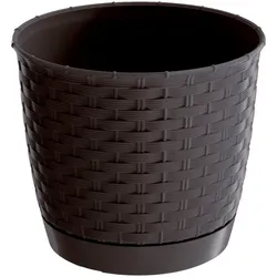 Prosperplast - RATOLLA ROUND 2L Blumentopf - 16,5x16,5x14,2cm in dunklem Ocker farbe