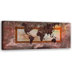 WANDBILD weltkarte vintage